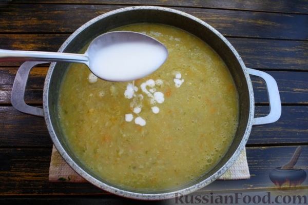 Суп с капустой, грибами и сливками